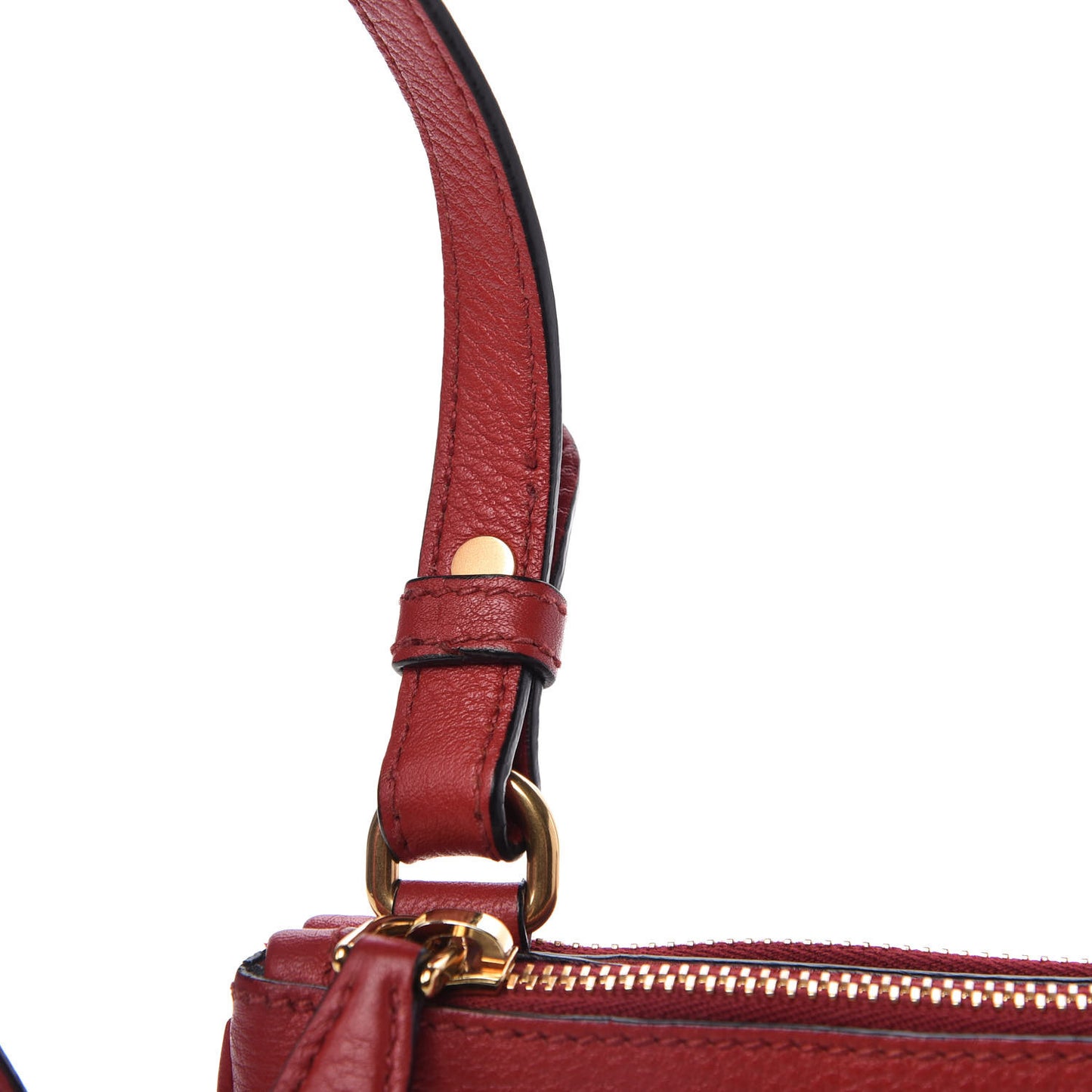 Vitello Phenix Double Zip Crossbody Bag Scarlatto
