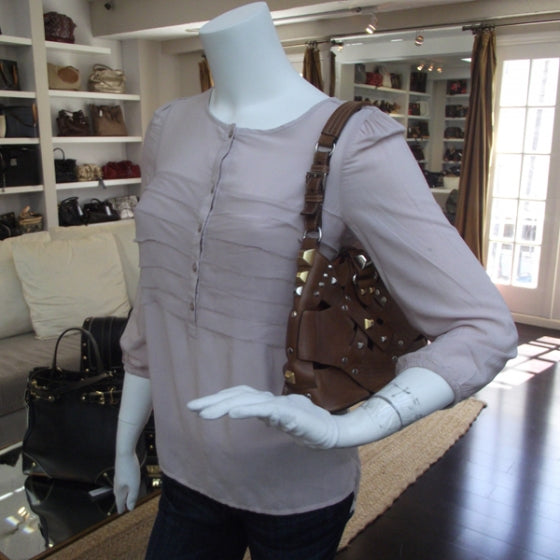 Prada Leather Woven Studded Lattice Shoulder Bag 2 of 11