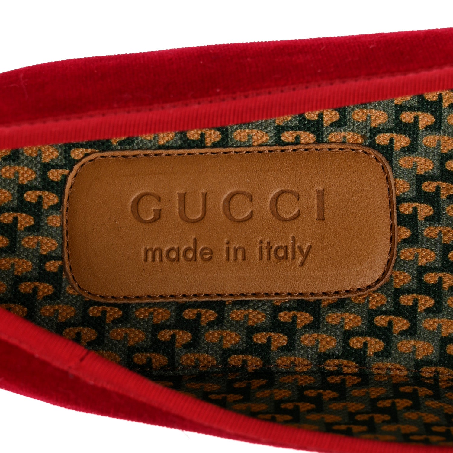 Gucci Velluto Marmara Pearl Embellished Mens Loafer 8.5 Red 7 of 11