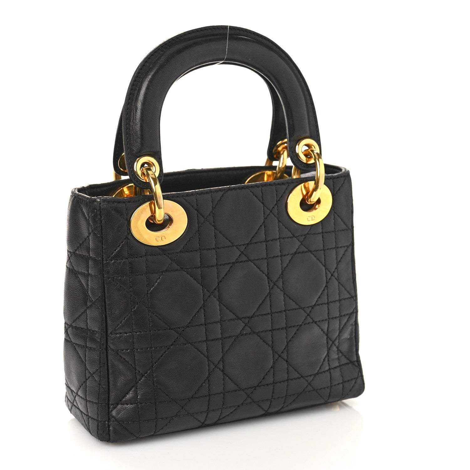 Christian Dior Lambskin Cannage Mini Lady Dior Black 3 of 10