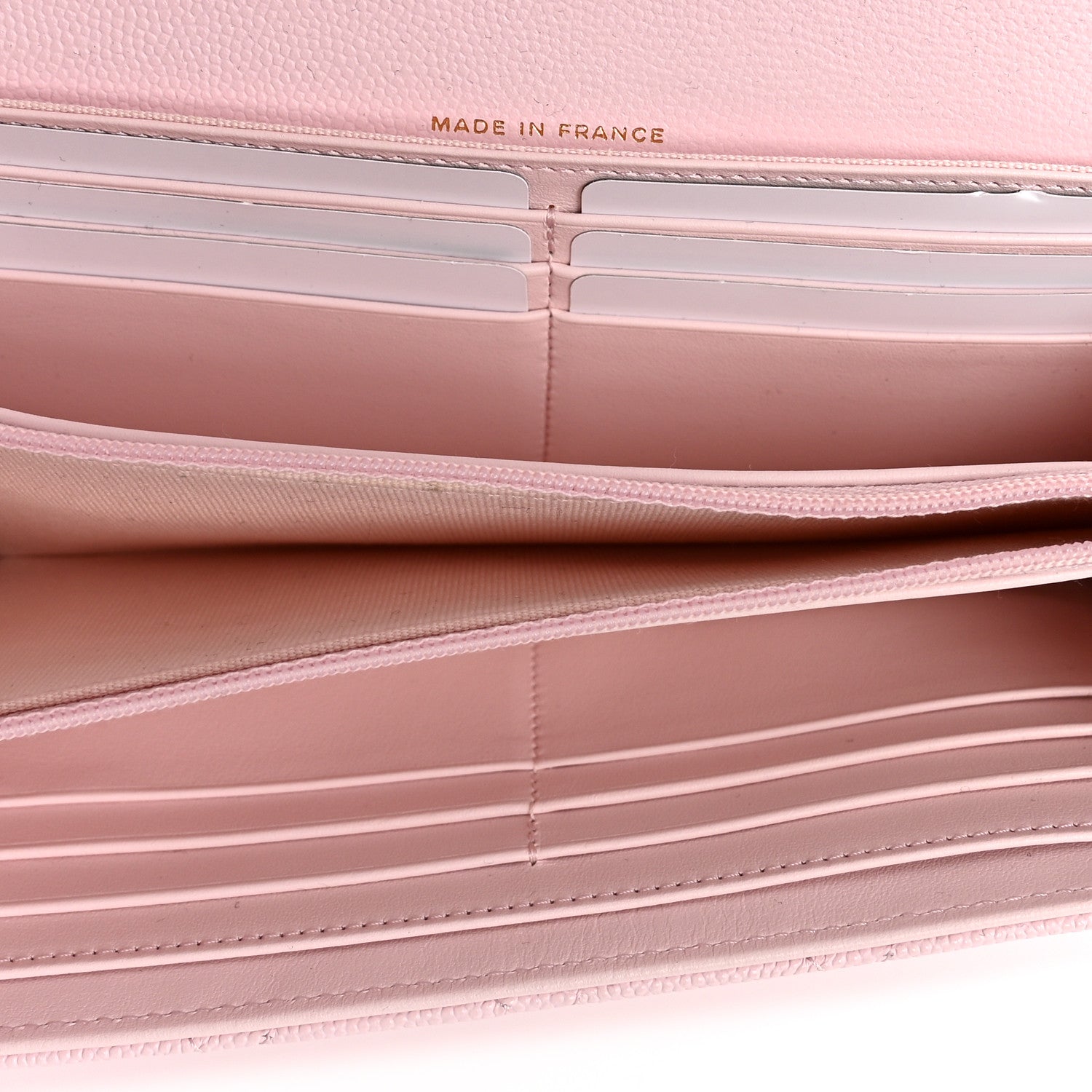 Chanel Caviar Quilted Large Gusset Flap Wallet Light Pink 5 of 8