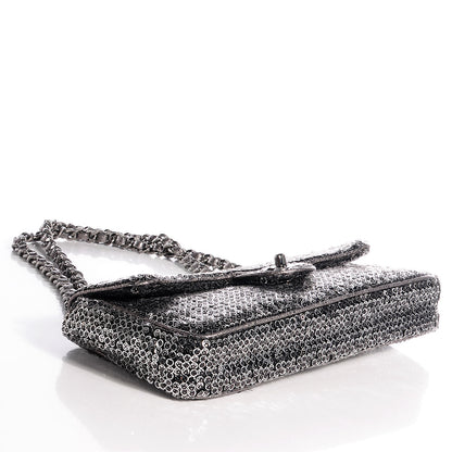 Chanel Sequin East West Flap Dark Silver 4 of 8