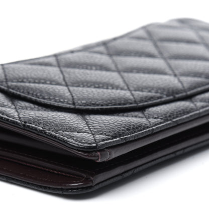 Chanel Caviar Quilted Yen Wallet Black 14 of 19