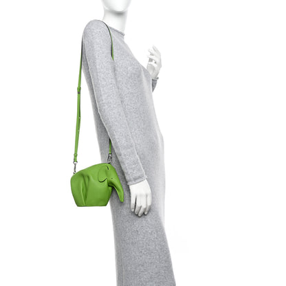 Loewe Calfskin Mini Elephant Crossbody Bag Apple Green 3 of 9