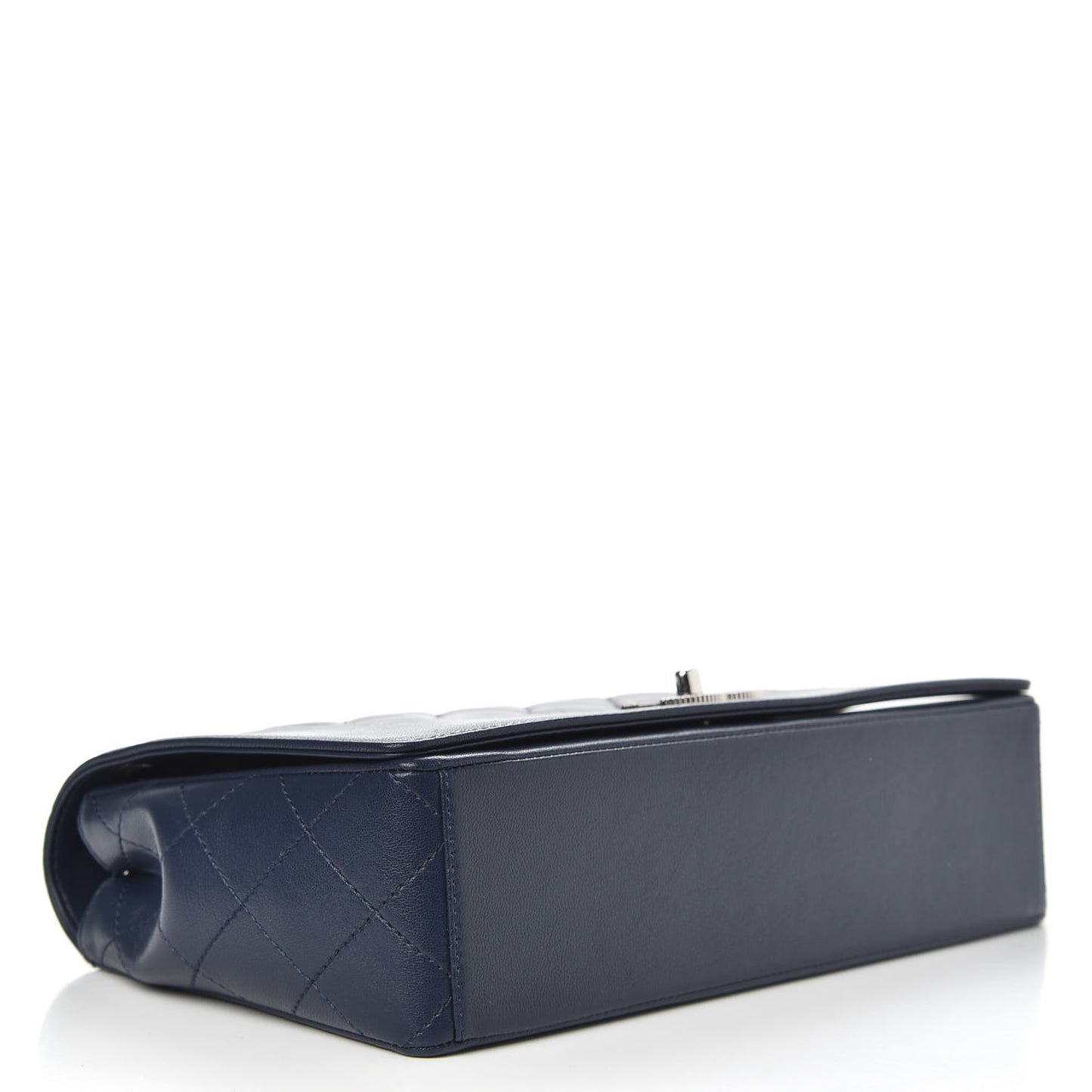 Sheepskin Quilted Medium Vintage Mademoiselle Flap Dark Navy
