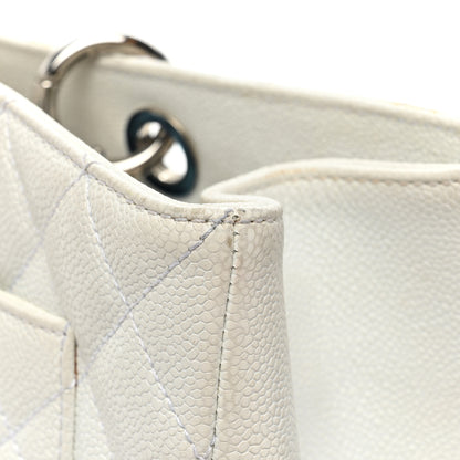 Chanel Caviar Quilted XL Grand Shopping Tote GST White 18 of 27