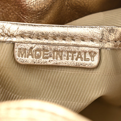 Burberry Metallic Calfskin Quilted Hoxton Hobo Gold 10 of 13