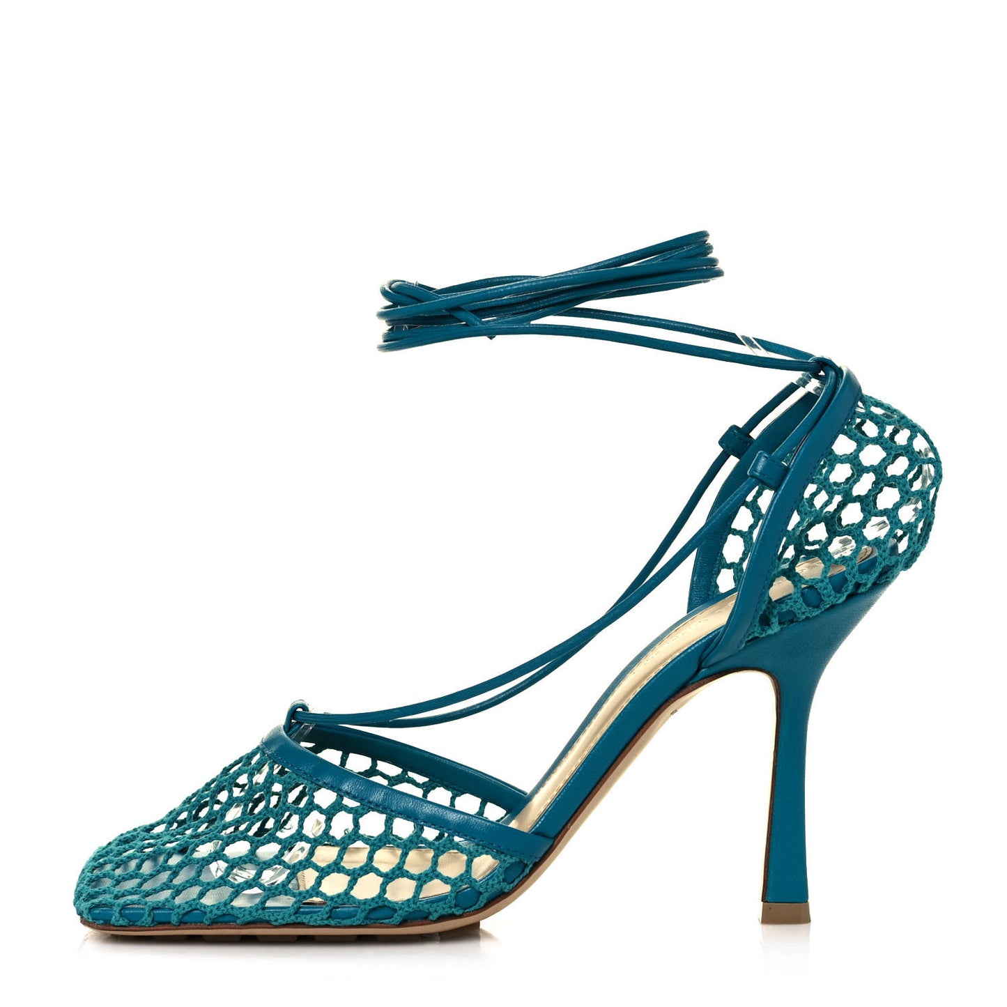 Mesh Nappa Stretch Ankle Tie 90mm Sandals 37.5 Blaster