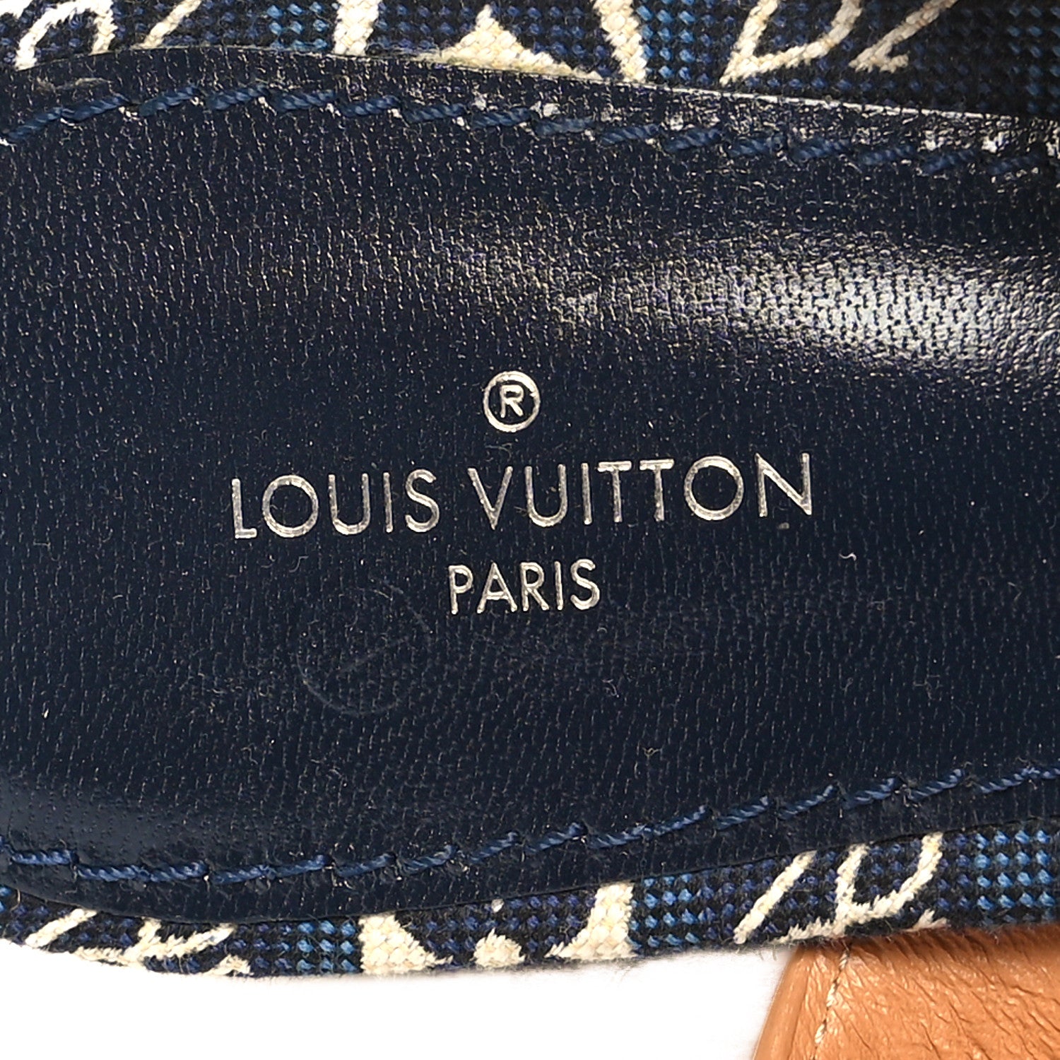 Louis Vuitton Jacquard Calfskin Since 1854 Boundary Wedge Sandals 39 Blue 8 of 8