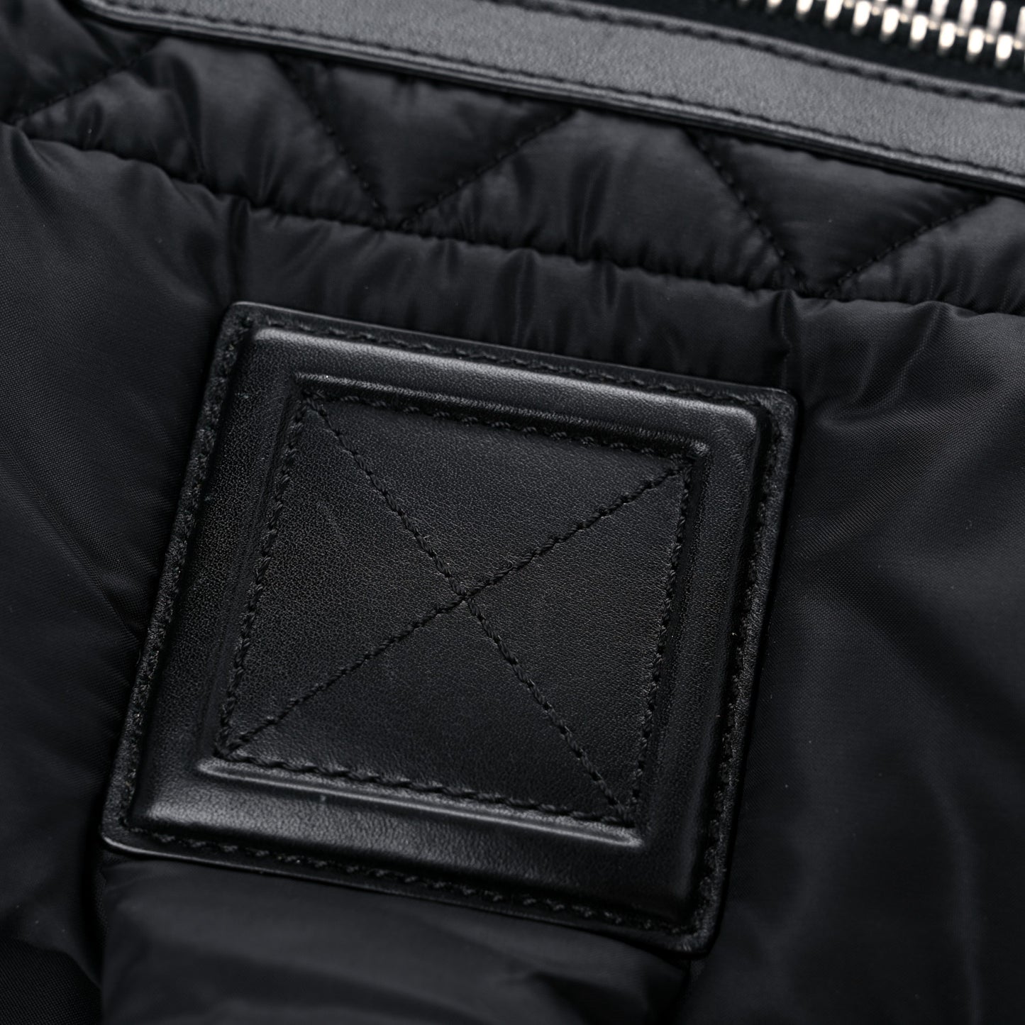 Nylon Quilted Large Coco Cocoon Tote Black