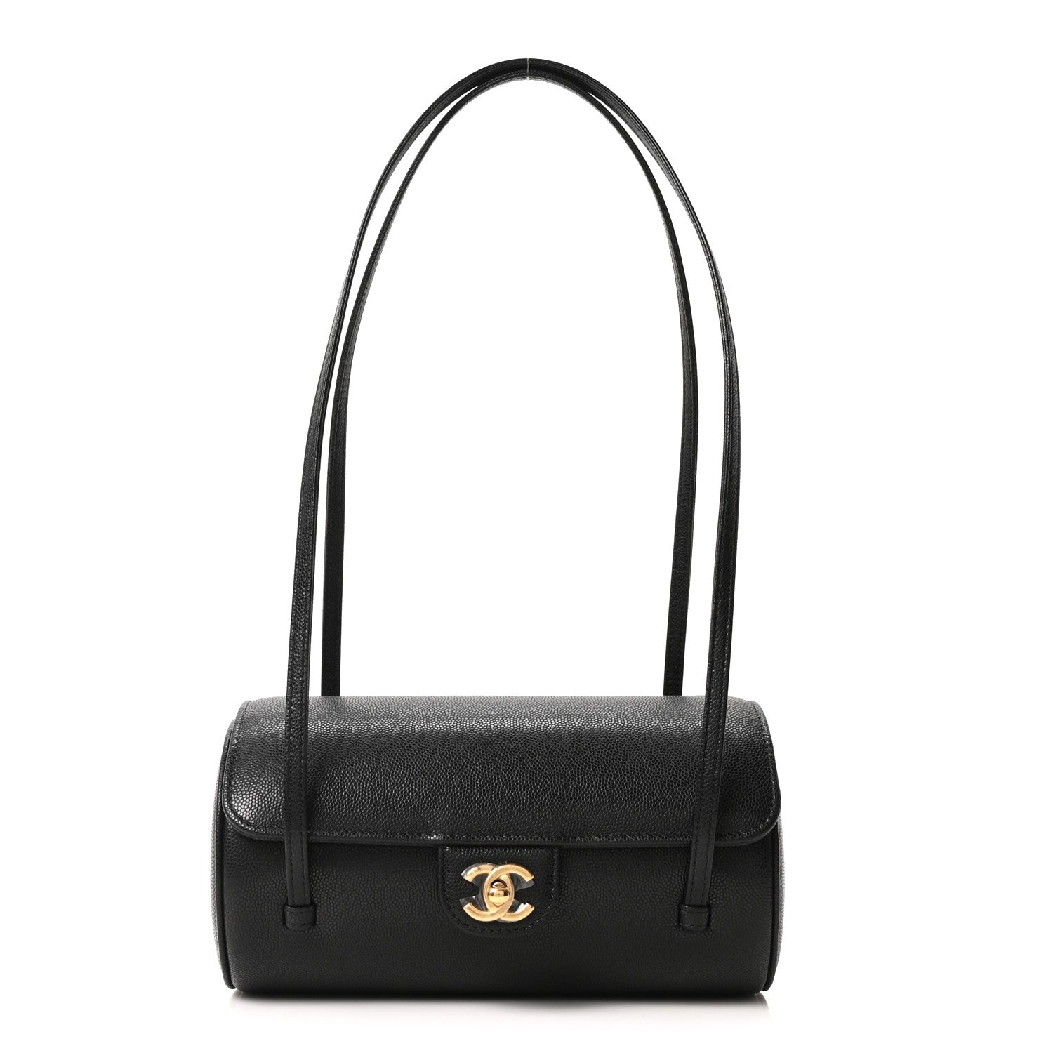Chanel Shiny Caviar Preppy Coco Small Bowling Bag Black 2 of 21