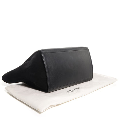 Celine Crocodile Embossed Medium Trapeze Black 4 of 8
