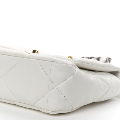 Chanel Goatskin Quilted Medium Chanel 19 Flap White 9 of 9