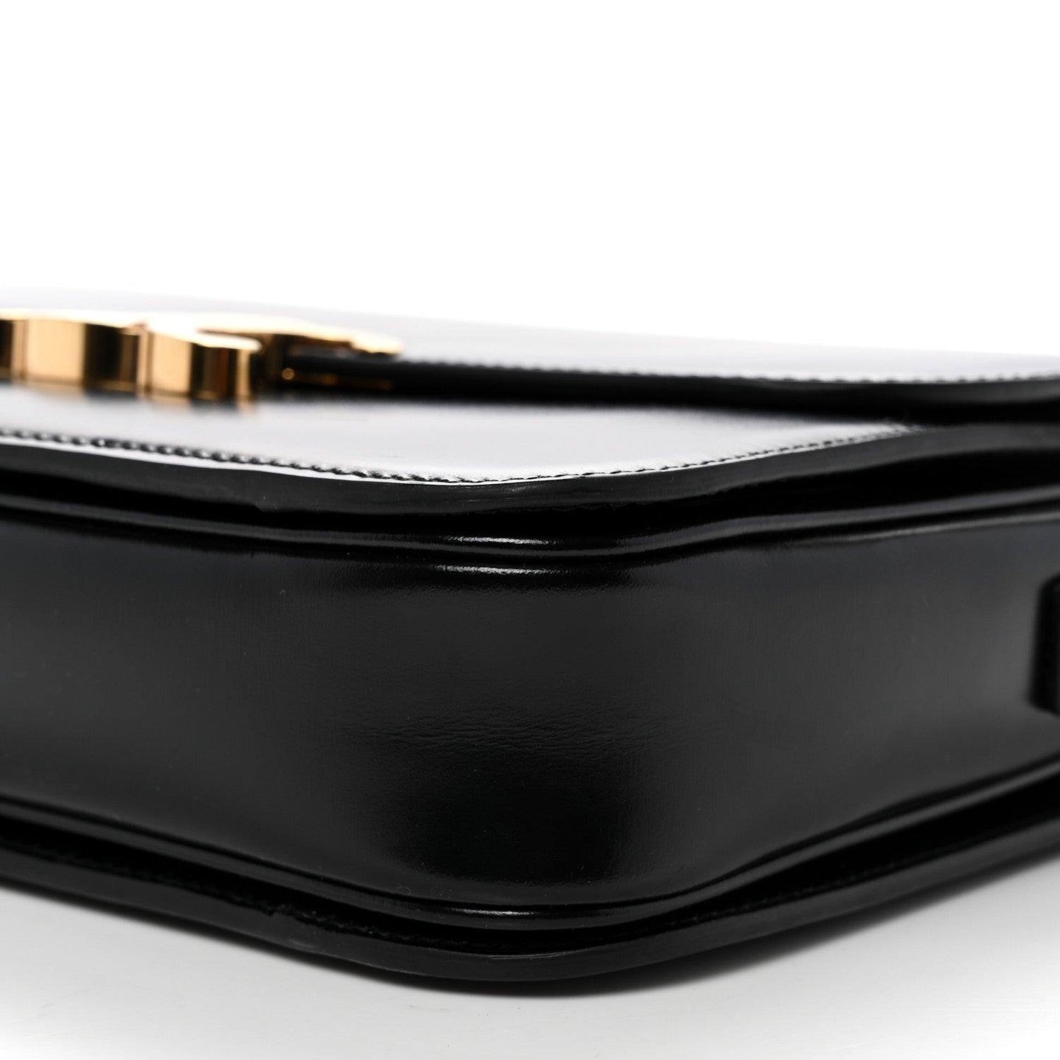Celine Shiny Calfskin Medium Triomphe Black 9 of 13