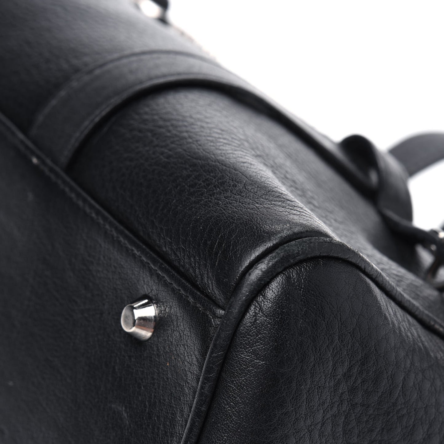 Calfskin Logo Charms Boston Black