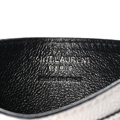 Saint Laurent Grain De Poudre Geo Print Card Case White Black 8 of 10