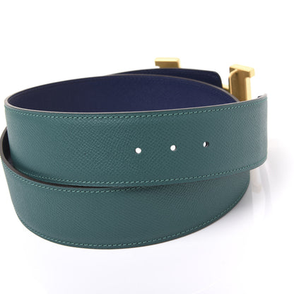 Hermes Epsom 42mm Constance H Belt 80 Malachite Bleu Saphir 3 of 7