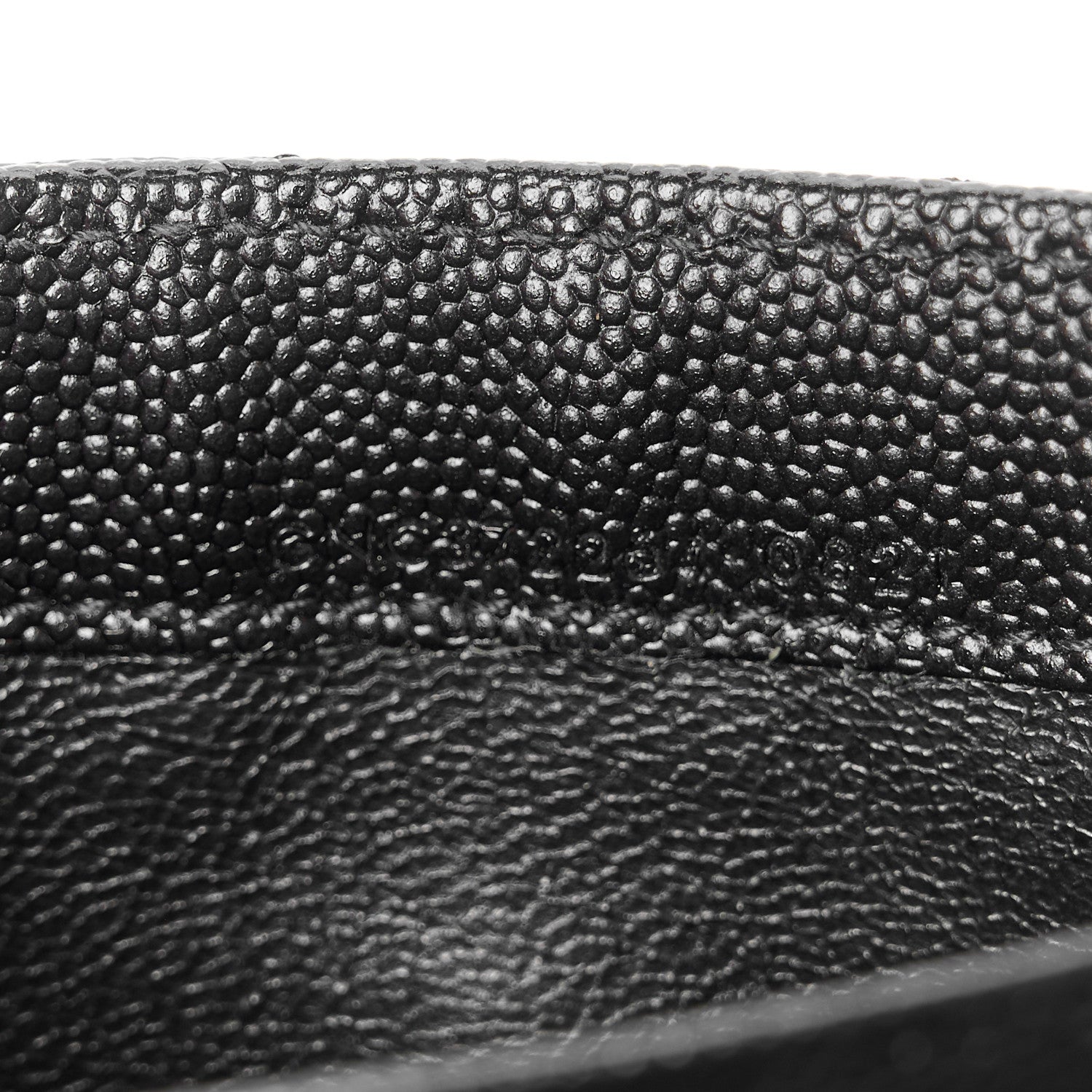 Saint Laurent Grain De Poudre Matelasse Chevron Monogram Flap Wallet Black 7 of 8