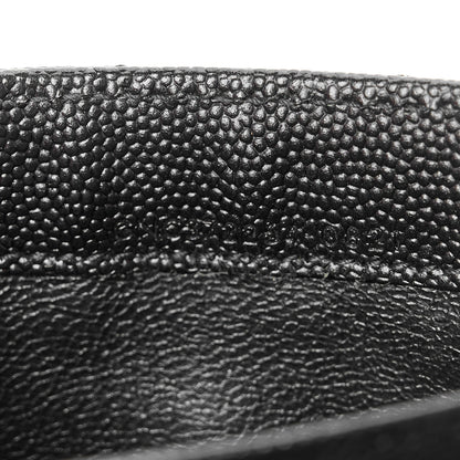 Saint Laurent Grain De Poudre Matelasse Chevron Monogram Flap Wallet Black 7 of 8