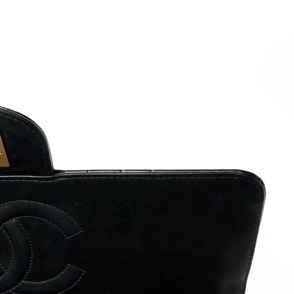 Chanel Patent Perforated Camellia Medium Single Flap Black 13 of 13