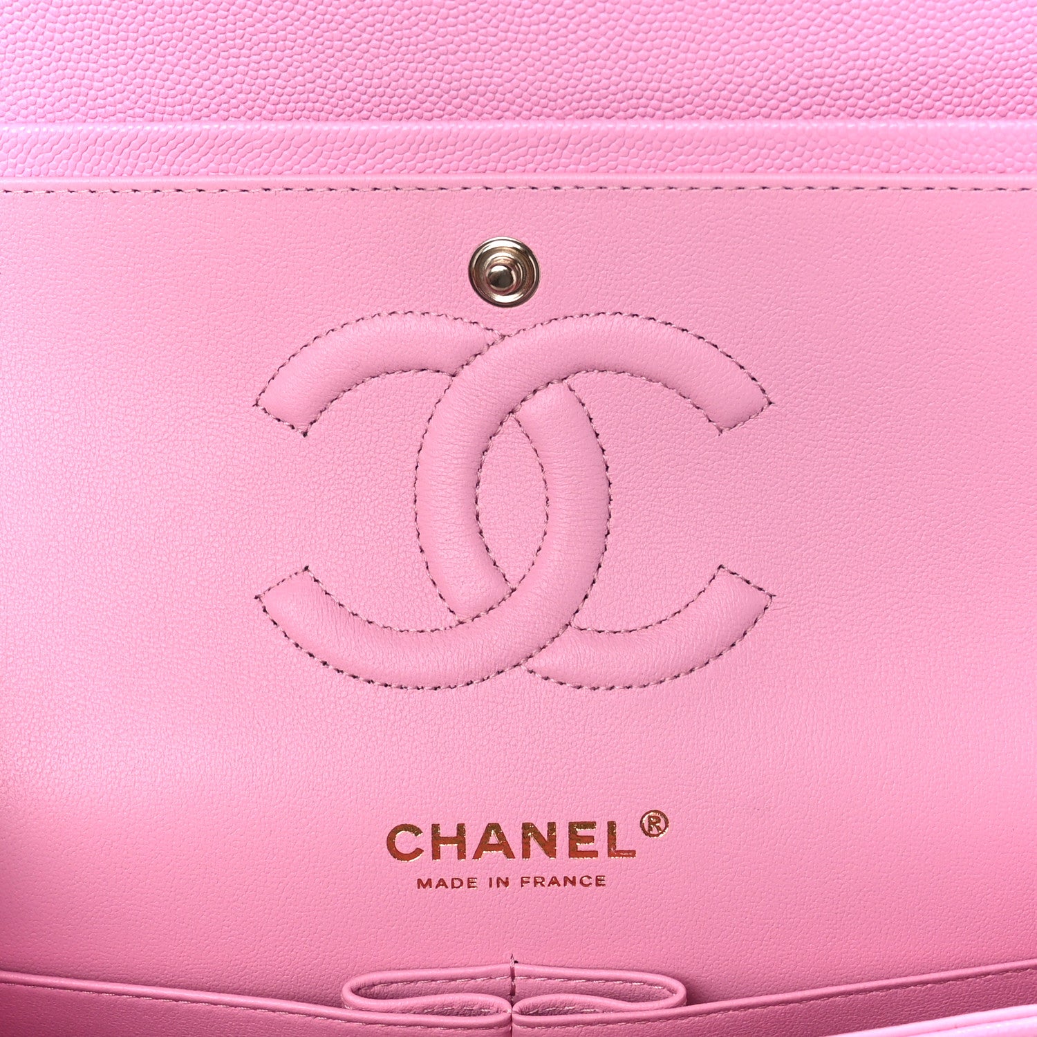 Chanel Caviar Quilted Medium Double Flap Pink 6 of 12