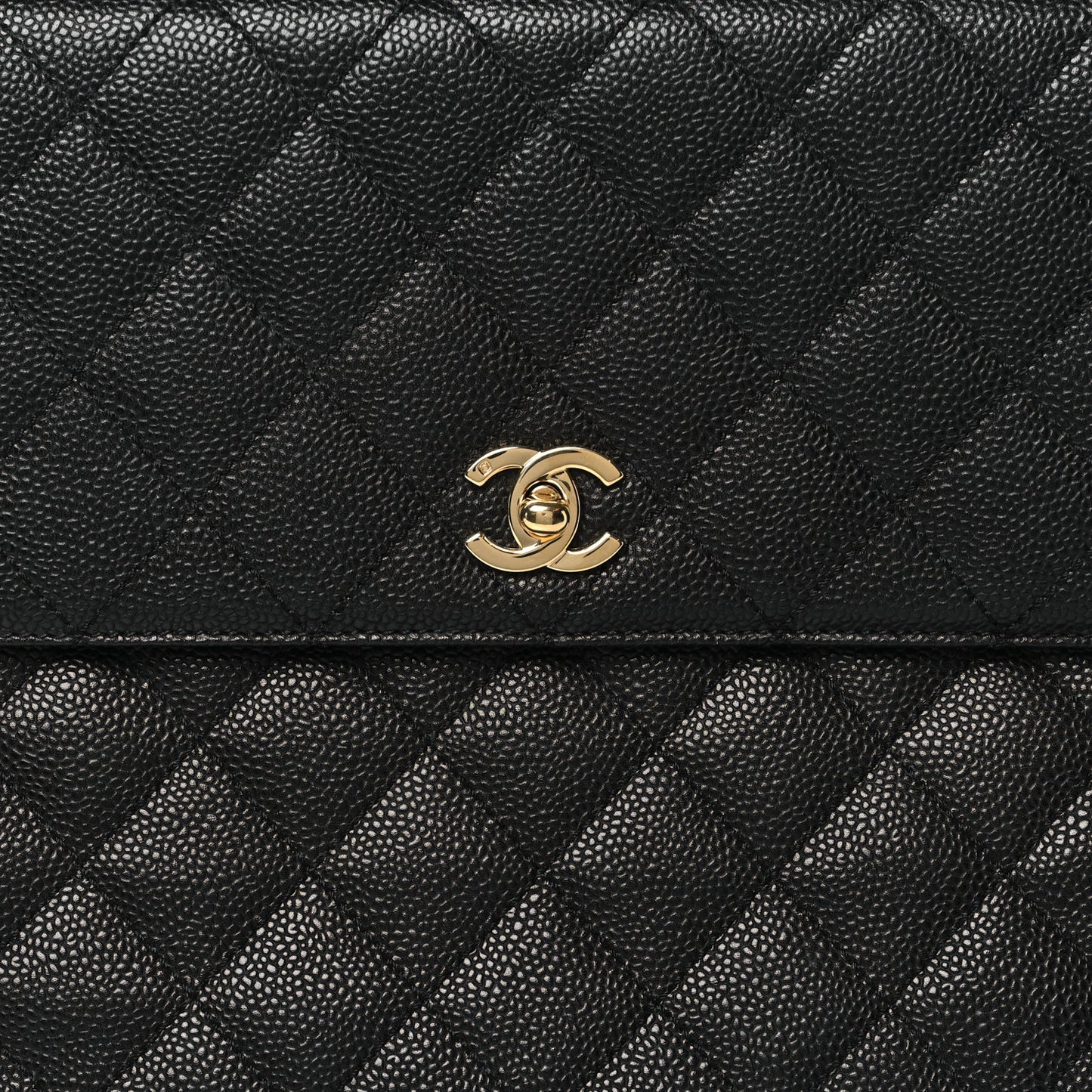 Caviar Quilted Jumbo Kelly Flap Black