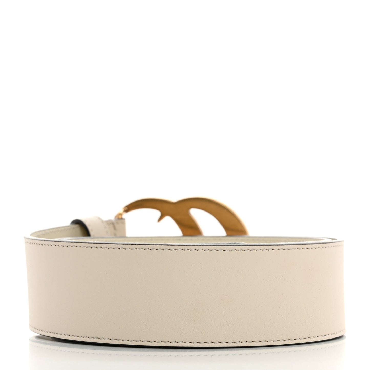 Calfskin Double G 40mm Belt 85 34 Mystic White