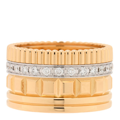Boucheron 18K Yellow White Gold Diamond Quatre Radiant Edition Ring 57 8 3 of 5