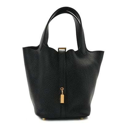 Hermes Taurillon Clemence Picotin Lock 18 PM Black 1 of 10