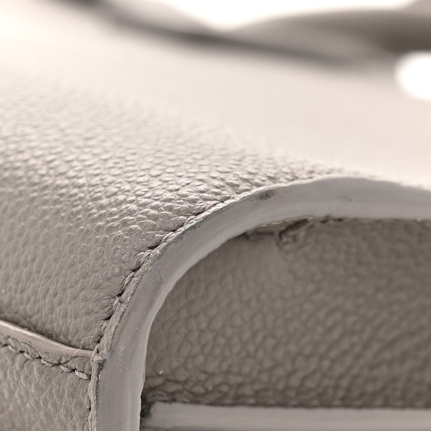 Grained Calfskin Baby Sac De Jour Fog