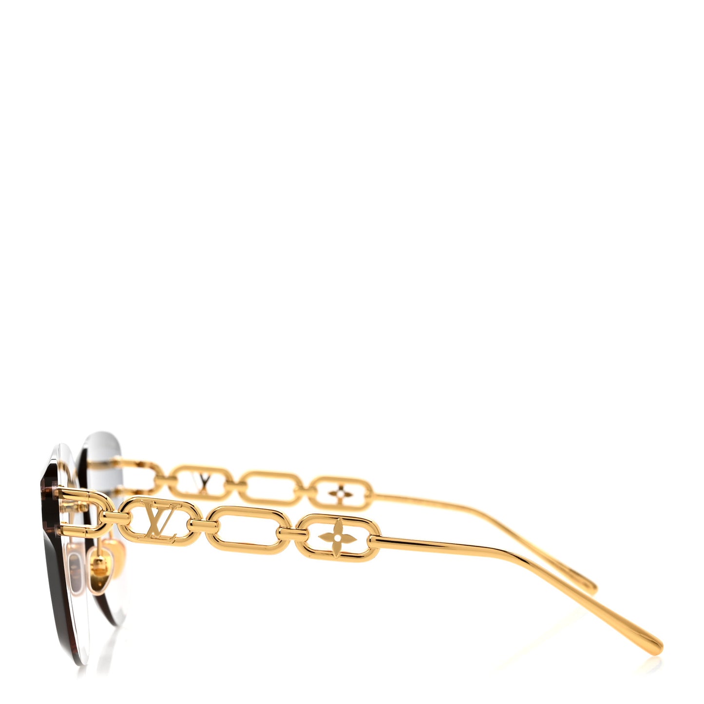 Metal Rimless LV Jewel Cat Eye Sunglasses Z1626U Gradient Blue