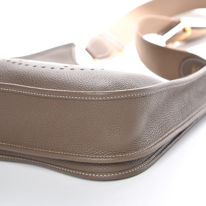 Hermes Taurillon Clemence Evelyne III PM Etoupe 9 of 10
