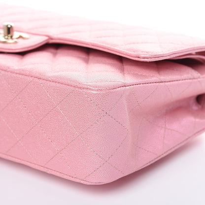 Chanel Iridescent Caviar Quilted Medium Double Flap Rose Pink 9 of 10