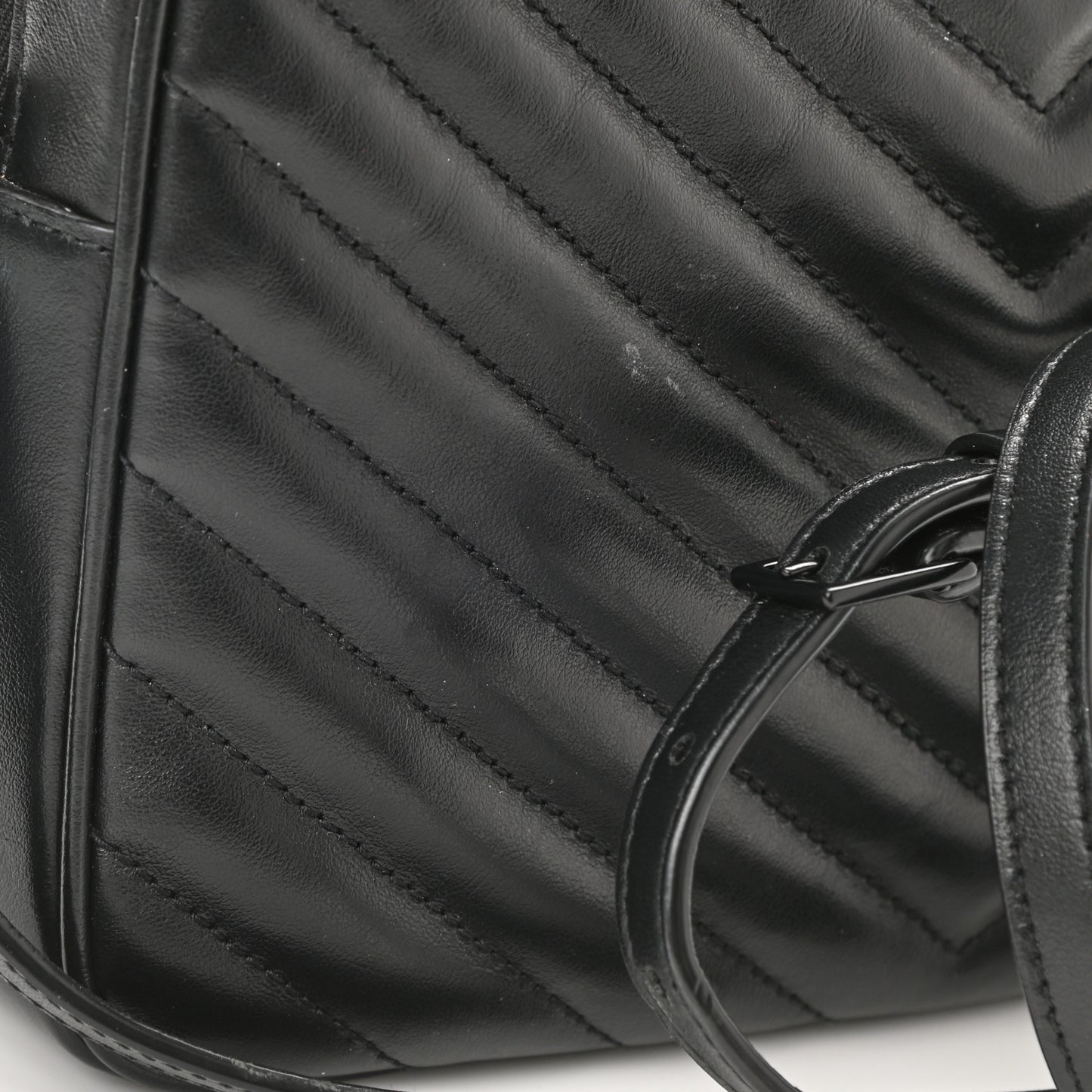 Calfskin Matelasse Monogram Lou Camera Bag Black