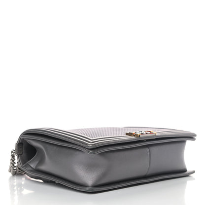 Chanel Lambskin Embossed New Medium Boy Cube Flap Grey 3 of 8