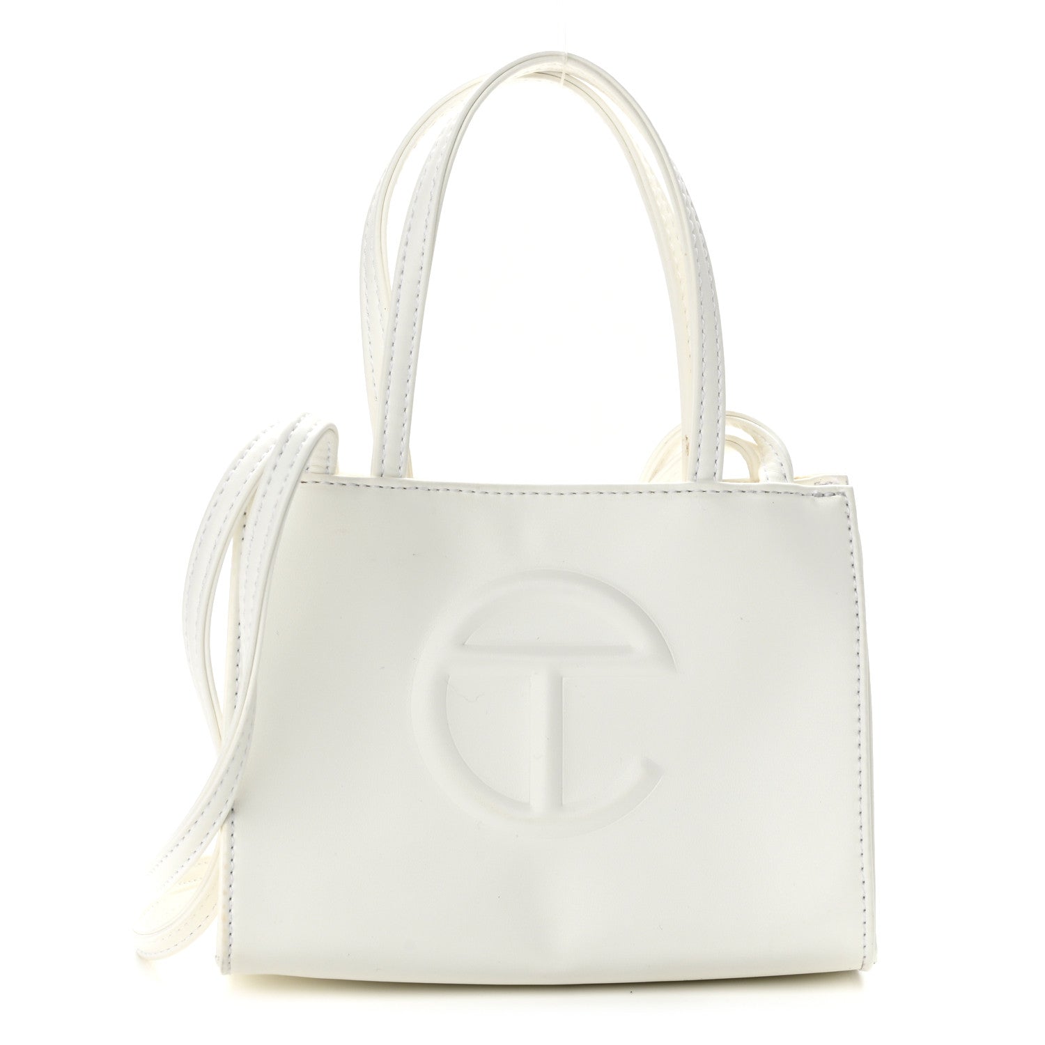 Telfar Vegan Leather Small Shopping Bag White 1 of 10