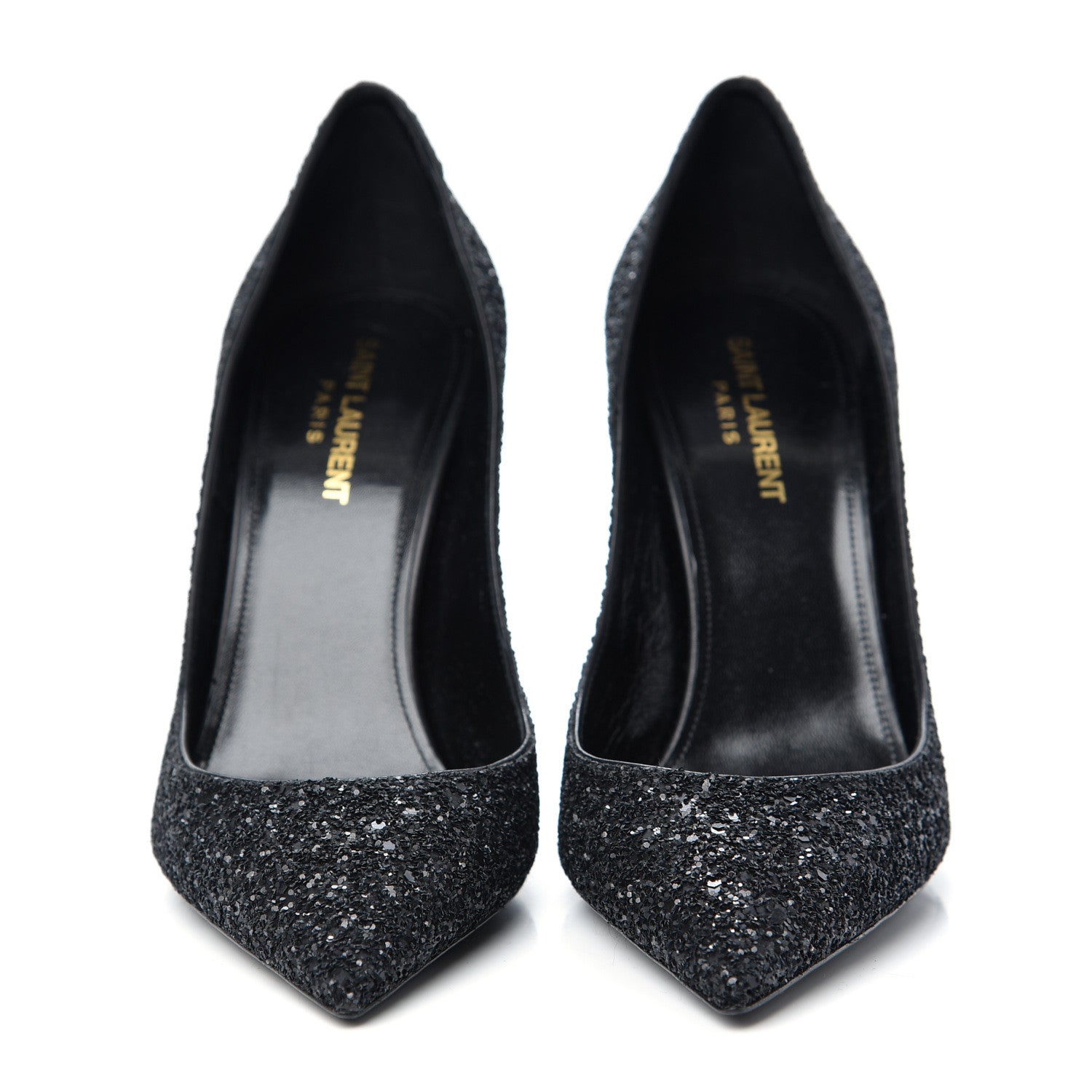 Saint Laurent Glitter Zoe 105 Pumps 38.5 Black 2 of 9