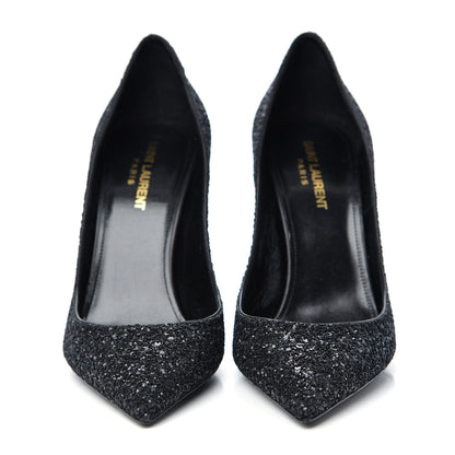 Saint Laurent Glitter Zoe 105 Pumps 38.5 Black 2 of 9