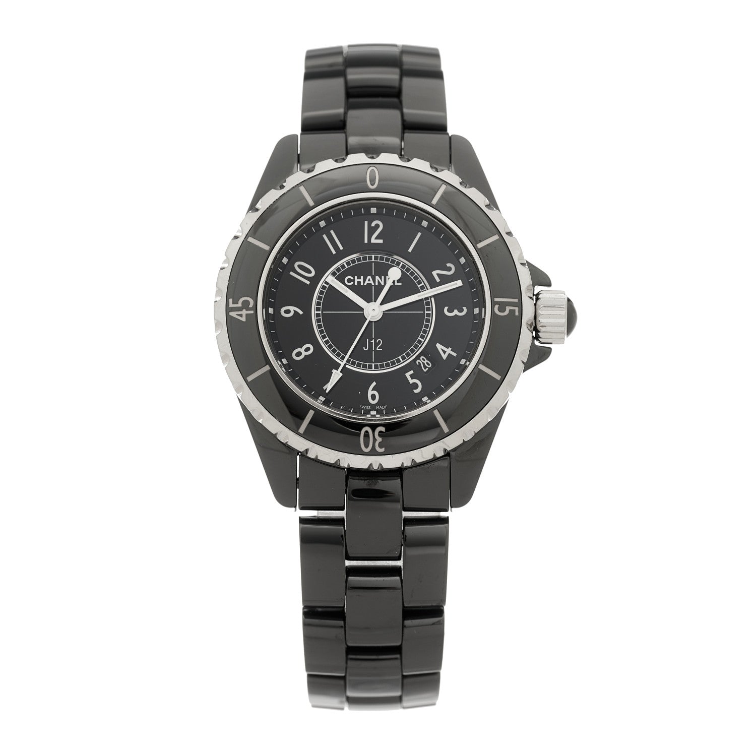 Chanel Stainless Steel Ceramic 33mm J12 Quartz Watch Black 1 of 5