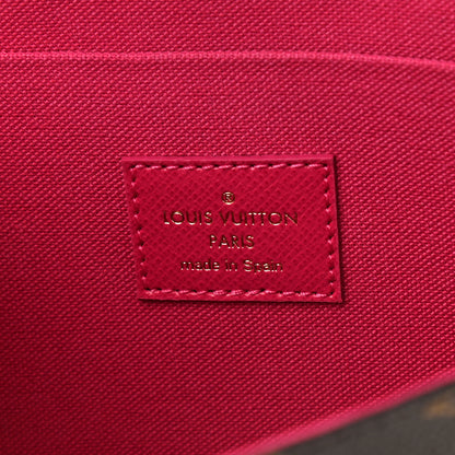 Louis Vuitton Monogram 2021 Christmas Animation Hollywood Pochette Felicie Chain Wallet Fuchsia 8 of 10
