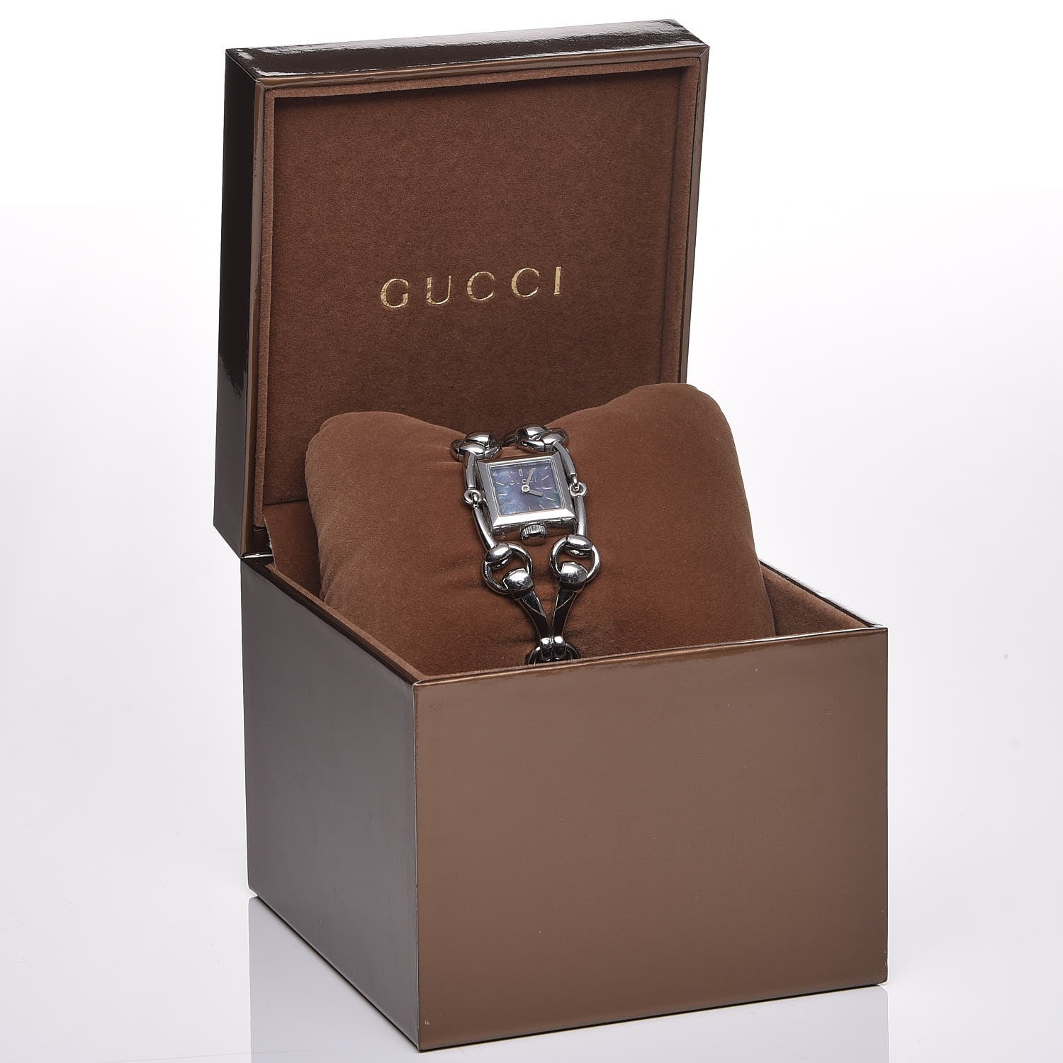 Gucci Stainless Steel Blue Mother of Pearl 20mm Signoria Quartz Watch 7 of 7