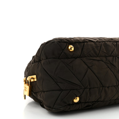 Prada Tessuto Nylon Chevron Catena Bag Ebano 9 of 12