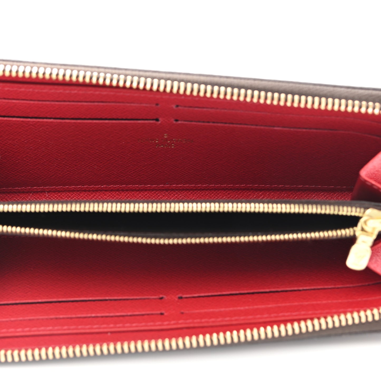 Damier Ebene Clemence Wallet Cherry