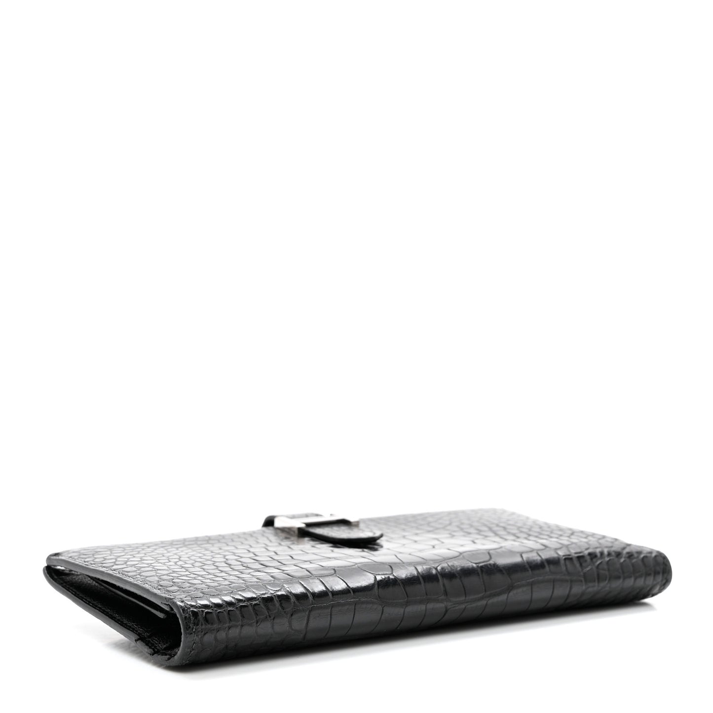 Shiny Alligator Bearn Wallet Black