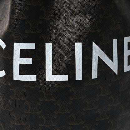 Celine Triomphe Canvas Calfskin Medium Sailor Bag Tan 8 of 10