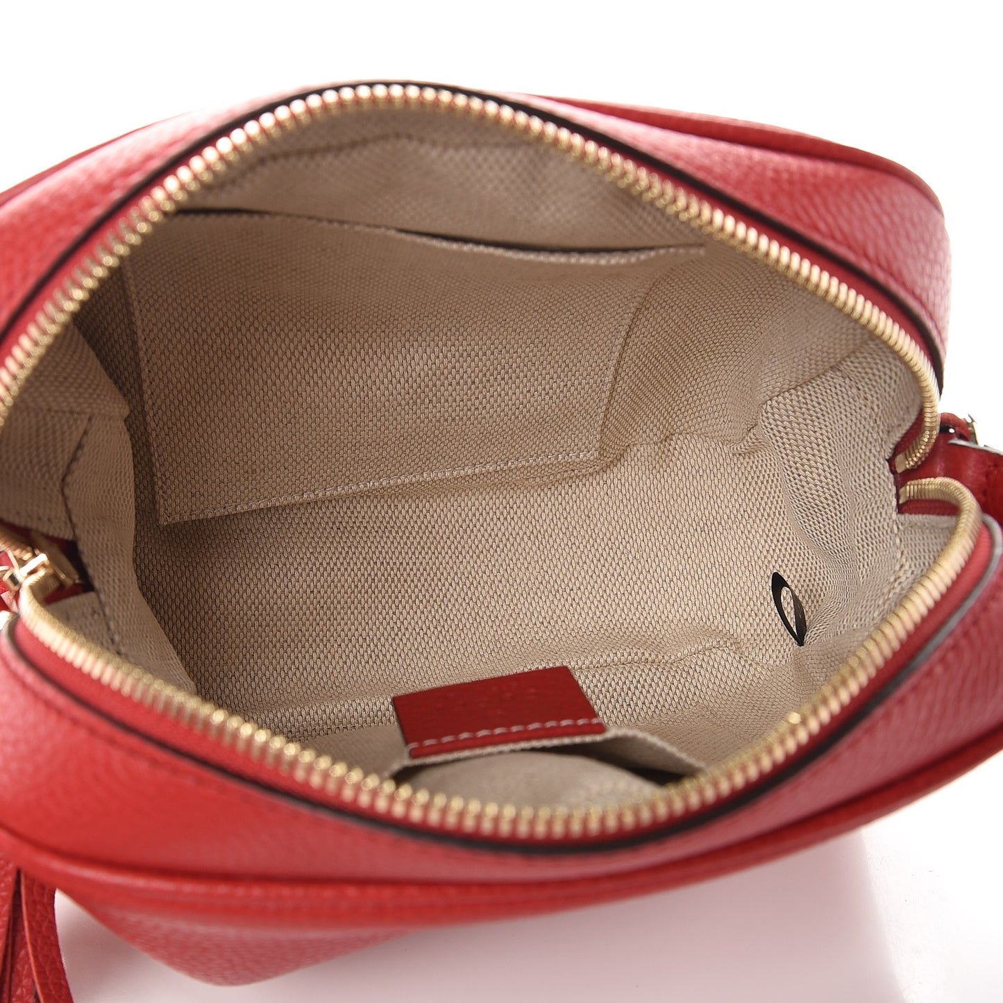 Pebbled Calfskin Small Soho Disco Bag Tabasco Red