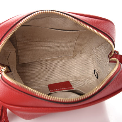 Gucci Pebbled Calfskin Small Soho Disco Bag Tabasco Red 5 of 8