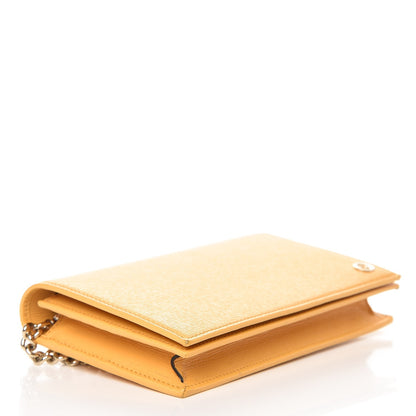 Gucci Textured Calfskin Medium Betty Chain Wallet Yellow 4 of 8