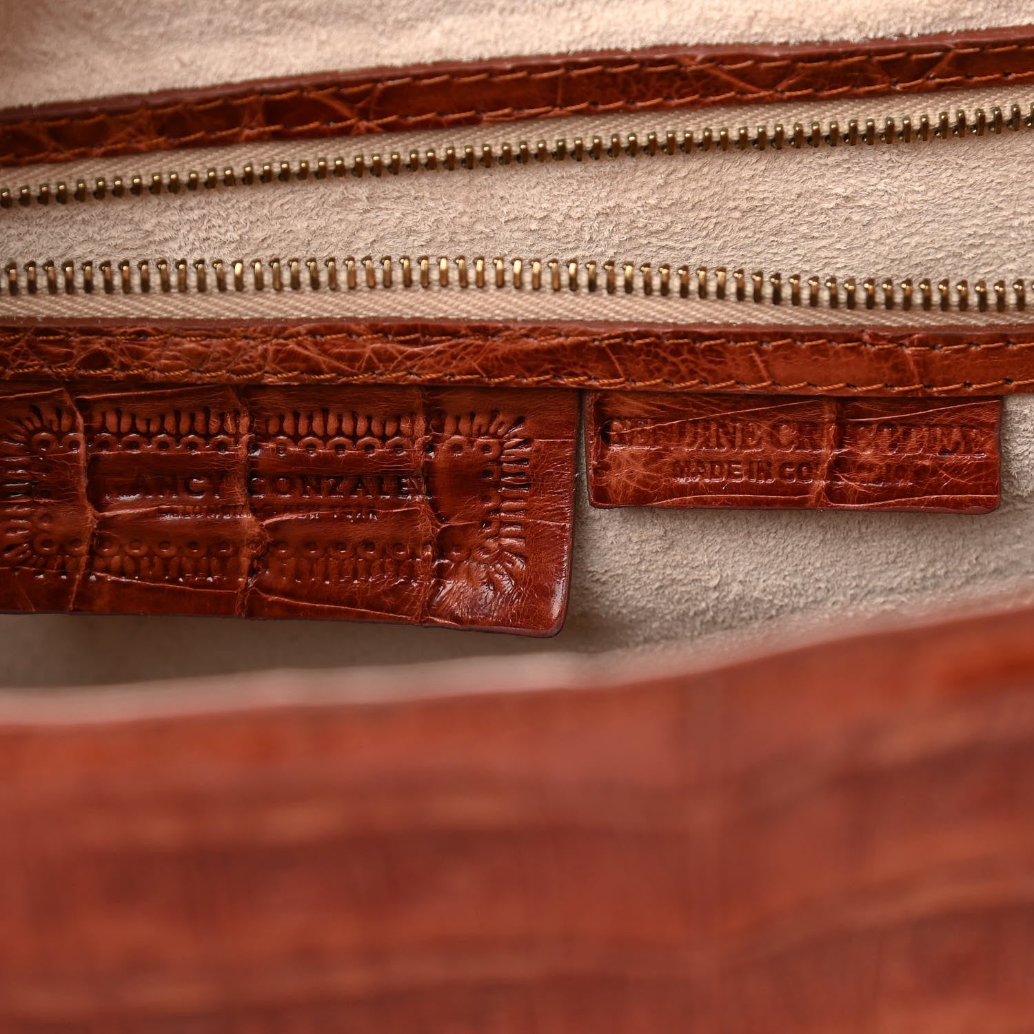 Nancy Gonzalez Crocodile Shoulder Bag Orange 6 of 11