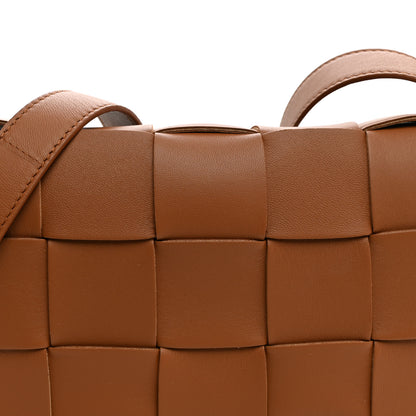 Bottega Veneta Lambskin Maxi Intrecciato Cassette Crossbody Bag Caramel 7 of 10